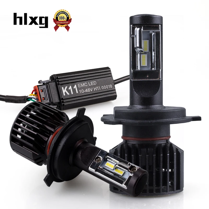 Светодиодный мини светильник HLXG для автомобильных головок 16 лм h7 H1 H11 H4 HB3/9005