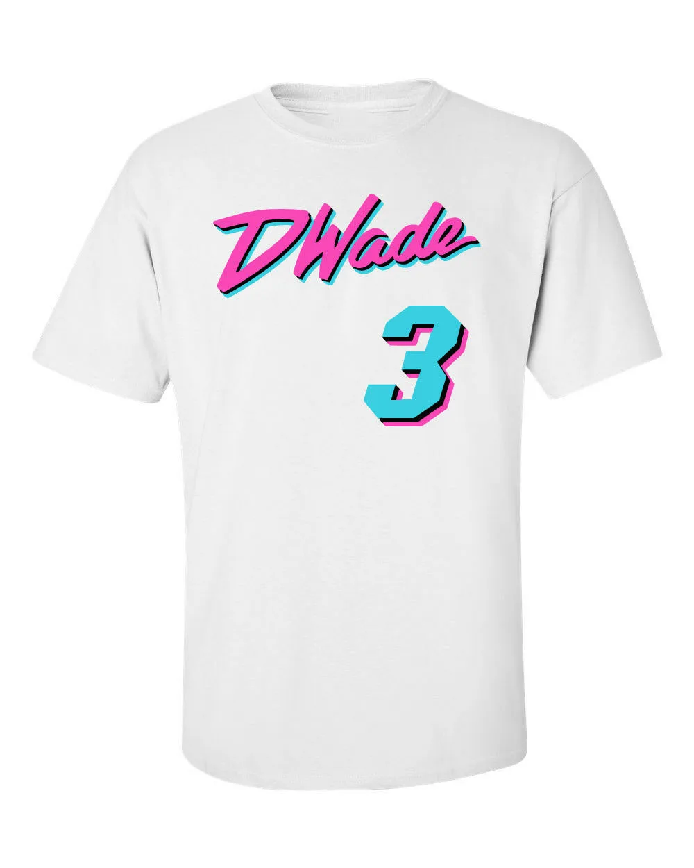 Белая футболка Dwyane Wade Miami Vice City мужская и женская повседневная одежда|Мужские