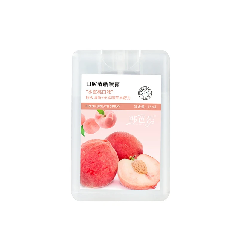 

Oral Cavity Spray Remove Bad Breath Cleaning the Mouth Dental Health Peach Easy to Carry Breathe Fresh Air Unisex Oral Care 15ml