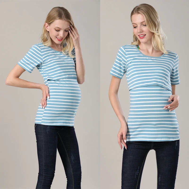 Emotion Moms/одежда с коротким рукавом для беременных и кормящих мам; топы для беременных женщин; летняя футболка для беременных