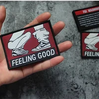 woven label embroidery patch rock punk sexy funny sex adult joke patch feeling good appliques badge