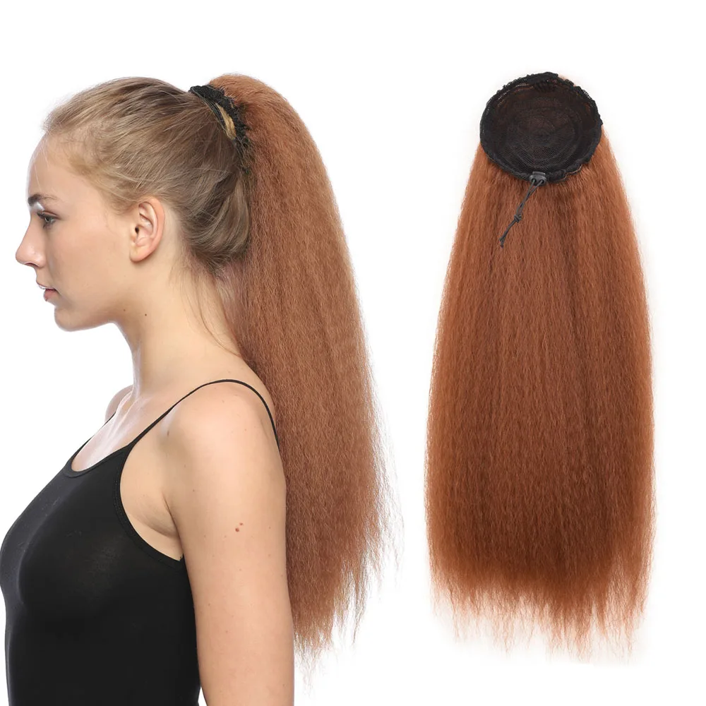 

Long Curly Puff kinky Afro Ponytails for Women Clip in Wavy Claw Natural Ponytail Extension