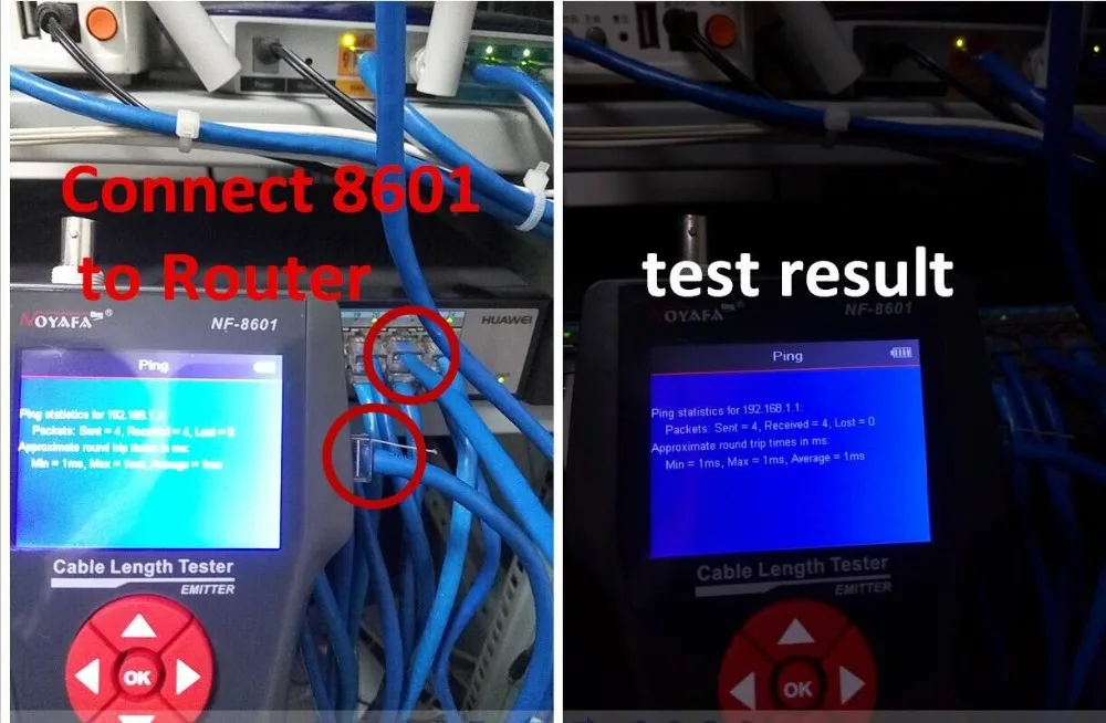 NF-8601 Многофункциональный тестер сетевого кабеля ЖКД тестер длины кабеля тестер точки останова Тестер кабеля проверки телефонного проверки RJ45
