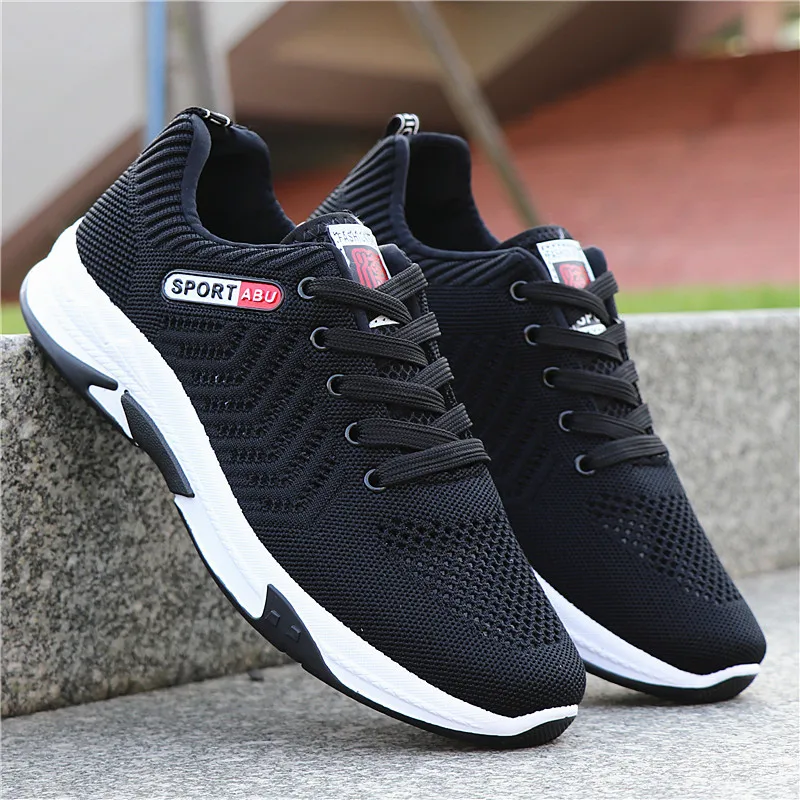 Y76 black Продвижение Flyknit Мужская обувь повседневные сетчатые кроссовки мужские лоферы дышащие удобные Zapatos De Hombre Повседневная Уличная обувь - Цвет: Y76 black