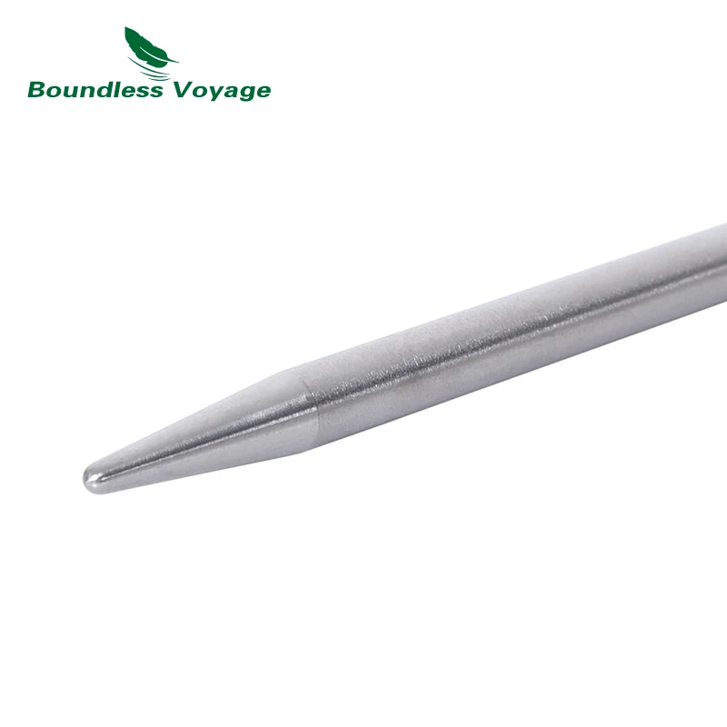 

Boundless Voyage Titanium Tent Stakes Pegs 20cm Outdoor Hiking Climbing Tent Nails Camping Accessories for Hard Soil