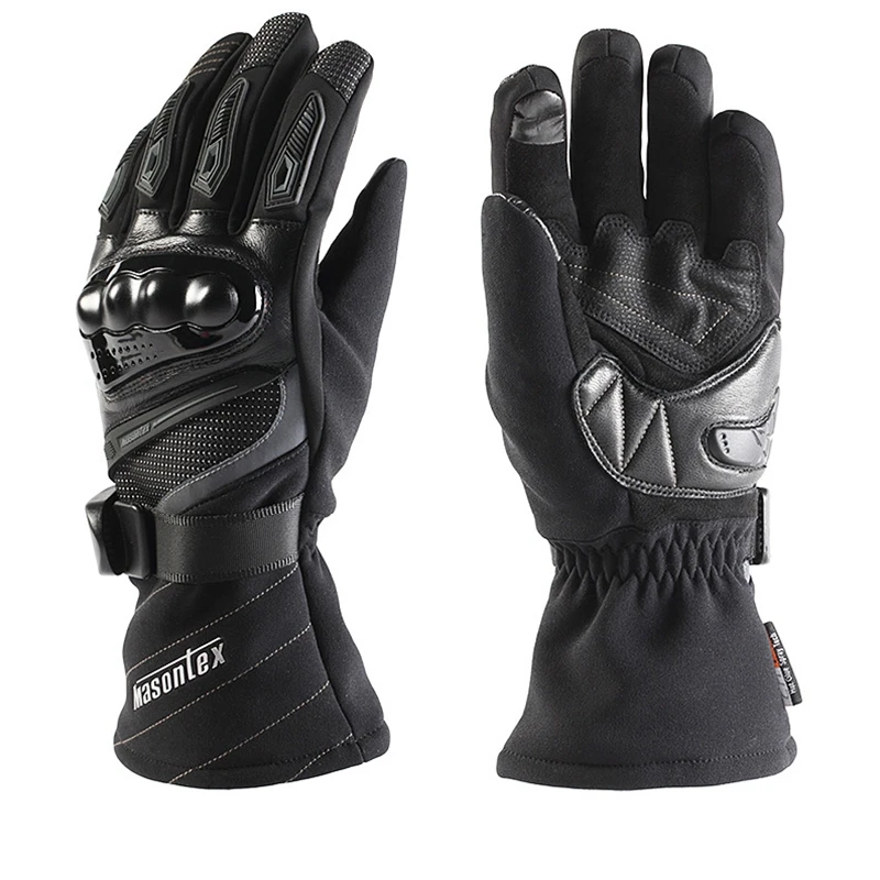 

Мужские зимние Мотоциклетные Перчатки Masontex, водонепроницаемые Мотоциклетные Перчатки Sn, черные перчатки для мотокросса с закрытыми пальца...