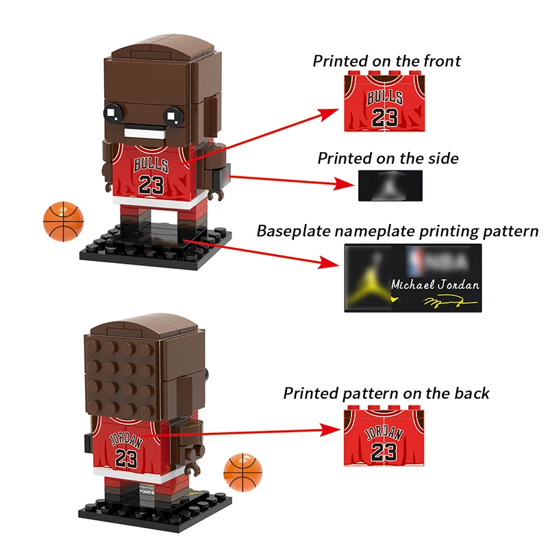 Коллекция 2020 баскетбольные спортивные звезды Коби Брайант Brick Heads фигурки