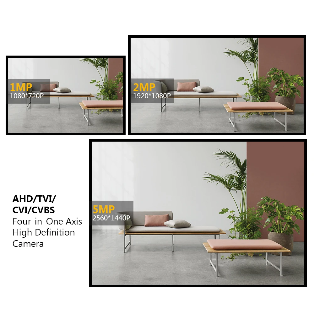 1MP/2MP/5MP наружная IP66 Водонепроницаемая домашняя камера безопасности 6 шт. лампа