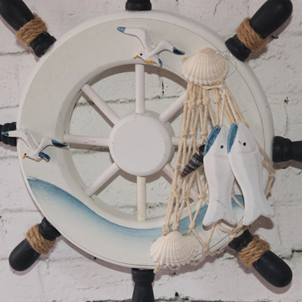 Деревянное колесо для морского побережья настенный крючок морской дверной знак