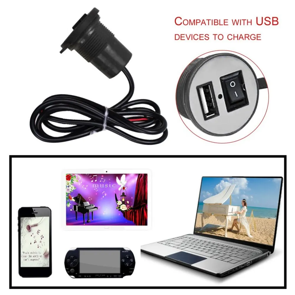 12-24 в водонепроницаемый USB-адаптер для зарядки мотоцикла | Автомобили и мотоциклы