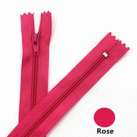 10pcs 4inch 24inch10cm 60cmrose red nylon coil zippers for tailor sewing crafts nylon zippers bulk