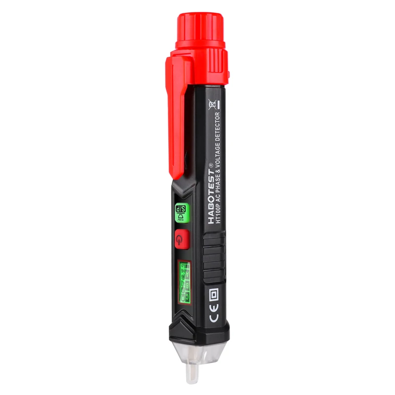 Habotest HT100P Non Contact 3 Phase Rotation Indicator AC Voltage Detector Pen Tester Right Left Normal Reverse Pencil | Инструменты