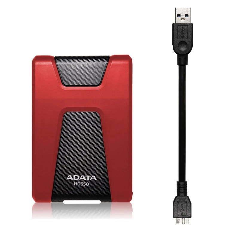 Жесткий диск A Data USB 3.0 2Tb AHD650 2TU31 CRD HD650 DashDrive Durable 2.5&quot красный|Внешние жесткие диски|