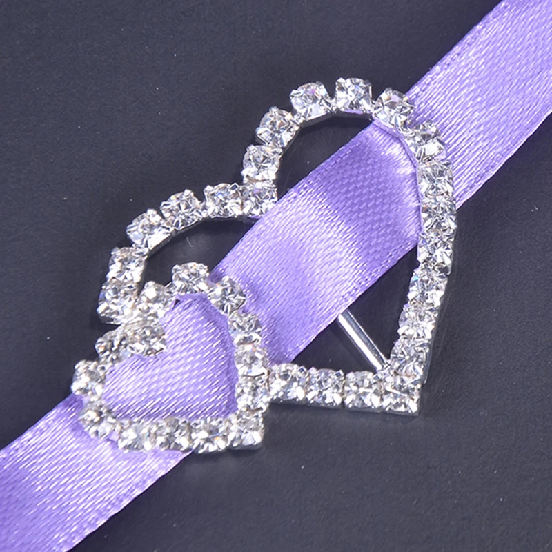 Новинка 2018 года 100 шт. пряжка в виде двойного сердца для свадьбы украшение