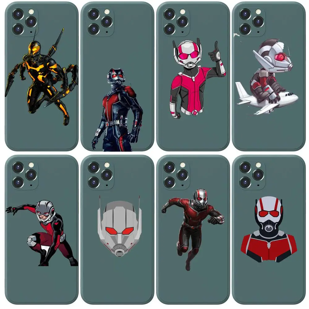 

Marvel Superhero Ant-Man Anime Phone Case cover For iphone 12 Pro Max 11 8 7 6 S XR PLUS X XS SE 2020 mini cell shell Army gree