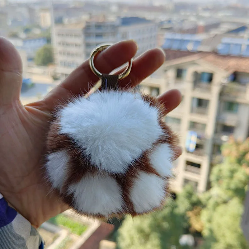 Women New Cat Claw Faux Fur Key Chain Charm Fashion Plush Bear paw Car Keychain Bag Pendant Party Gift Jewelry images - 6