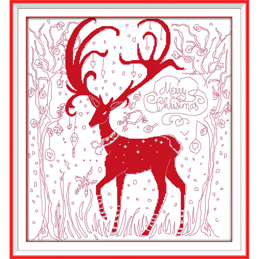 

Everlasting Love Merry Christmas (6) Ecological Cotton Chinese Cross Stitch Kits Counted Stamped 14 CT And 11 CT Sales Promotion