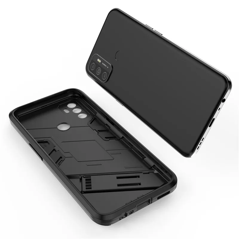 armor case for oppo a53 a32 a33 a53s a93 a93s a94 a74 punk style holder bumper protective phone cases for oppo a53 a74 cover free global shipping
