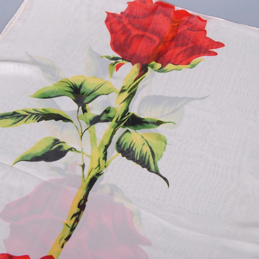 Chiffon Scarfs For Ladies Women Rose Long Soft Wrap Floral Scarf Shawl Sun Protection Scarves Шарф |