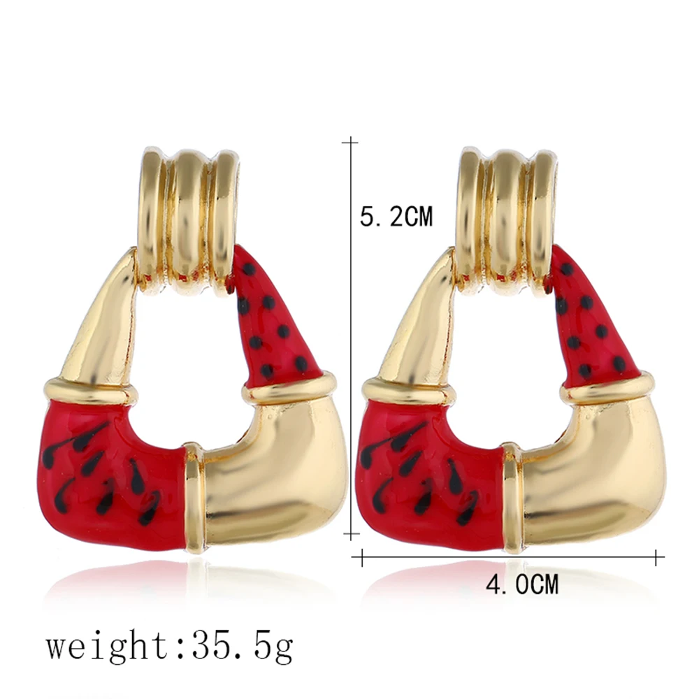 European and American fashion simple temperament earrings explosion models personality leopard pattern drop oil women | Украшения и
