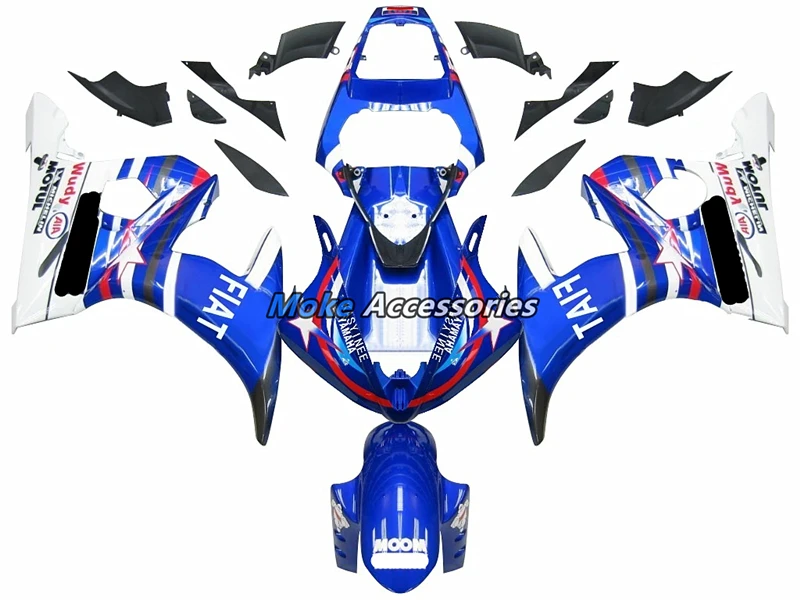 

Motorcycle Fairings Kit Fit For Yzf R6 2003 2004 2005 Bodywork Set High Quality Abs Injection Blue White