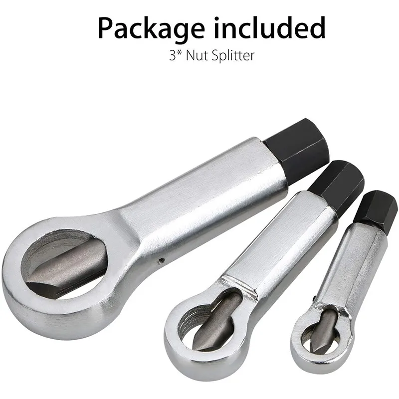 1 PCS Duty Rust Resistant Damaged Nut Splitter Remover Rusty Nuts Spanner Remove Cutter Tool Steel Wrench Hex |