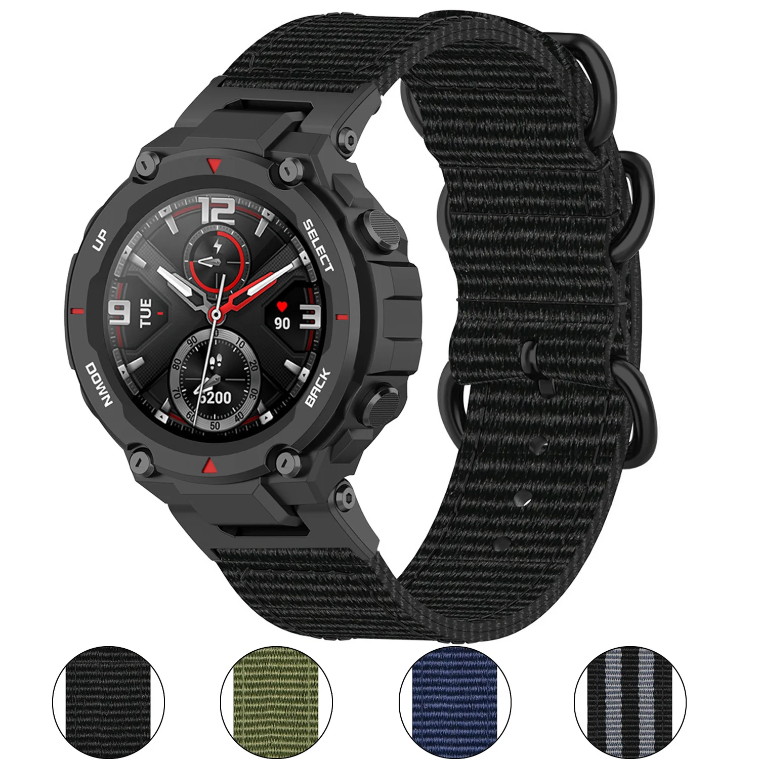 Спортивный тканый ремешок для Amazfit T-Rex Pro / T Rex нейлоновый сменный Браслет