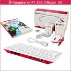 Новый Официальный Комплект клавиатуры Raspberry Pi 400 США 4 ГБ ОЗУ 1,8G Cortex-A72 CPU + источник питания ЕССШАВеликобритания + видеокабель + руководство RPI 400