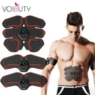 Перезаряжаемый стимулятор мышц живота, тренажер, ЖК-дисплей, EMS, ABS, фитнес-аппарат, микротоки, оборудование для спортивного зала