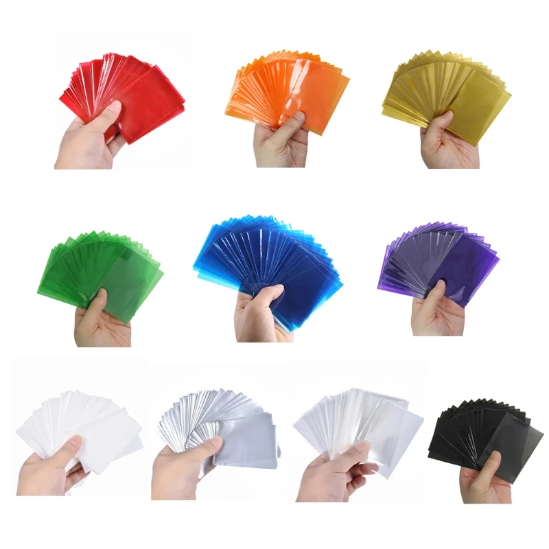 

100 шт Красочный карты рукава Настольная игра Таро Oracle карты трех королевств покер карты протектор Стандартный Размеры светильник 2021 Ne