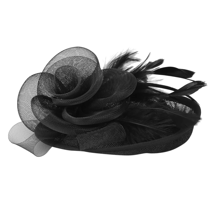 

Women's Hemp Yarn Ostrich Hair Western Banquet Hat