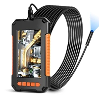 1080p hd video inspection camera with ips screen dual lens industrial endoscope with 8 led for car air conditioner engine check