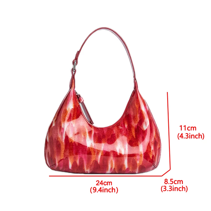 

New Painted Amber Print Women Handbag Designer Croissant Shoulder bag Women's bag Fashion Female Hand bags for women Shell Totes