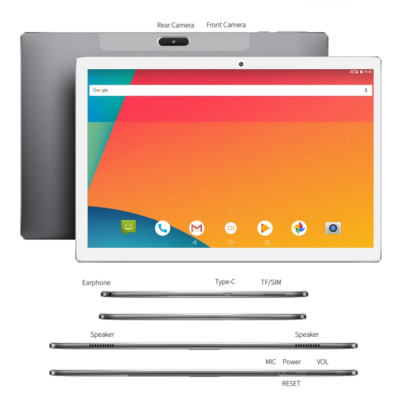 S119 8000 мАч Android 8 0 2.5D экран планшетный ПК 10 1 дюймов 4G LTE телефон ядерный ОЗУ Гб ПЗУ 256