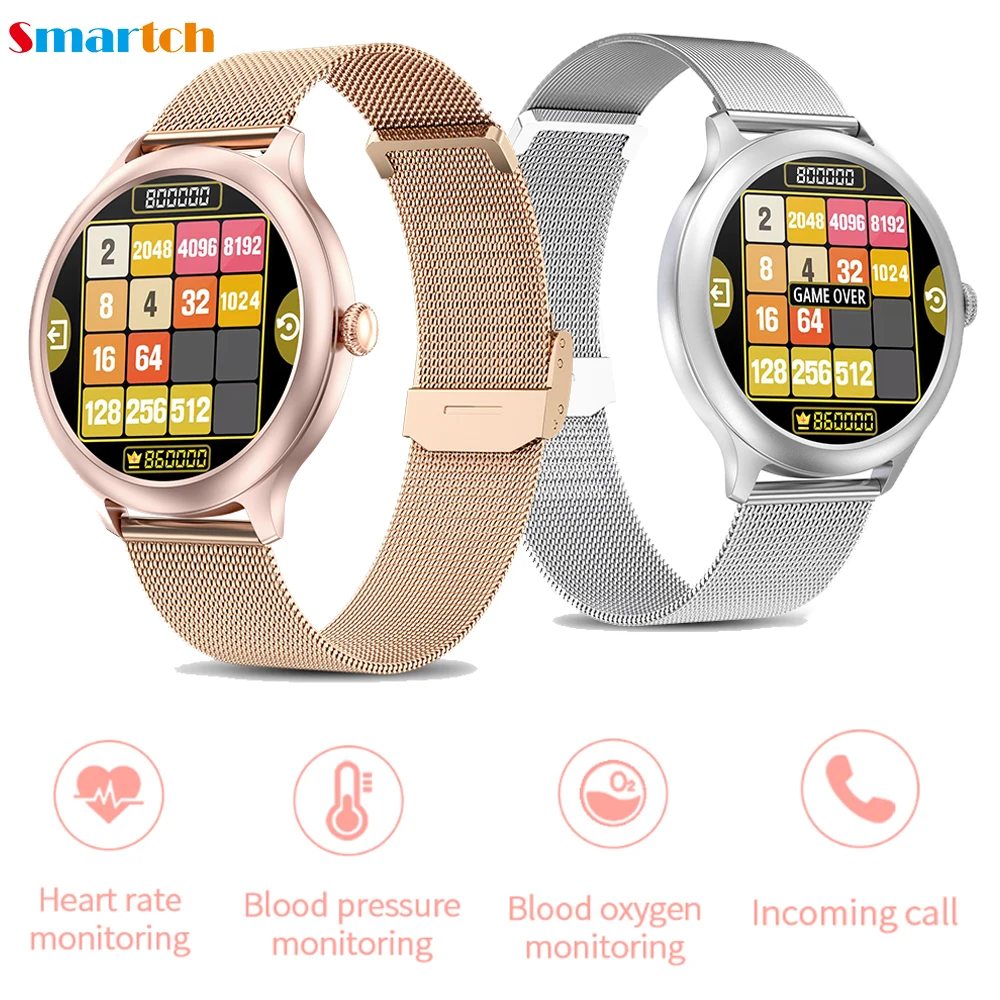 

Smart Watch Women Heartrate Blood Pressure Oxygen Test IP68 Waterproof Menstrual Assistant Smartwatch For Android IOS PK KW20