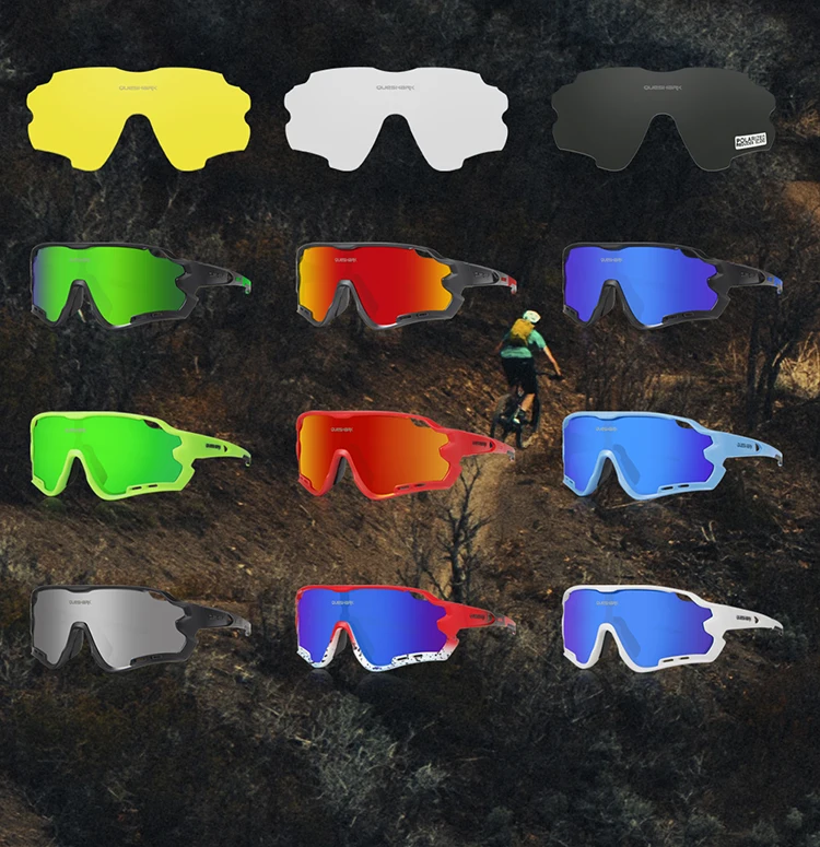 Queshark HD поляризованные велосипедные очки для мужчин и женщин 5 линз MTB дорожный велосипед TR90 рама