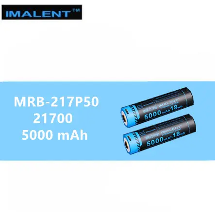 2 шт. IMALENT 21700 5000 мАч 15A перезаряжаемый аккумулятор USB|Портативные осветительные