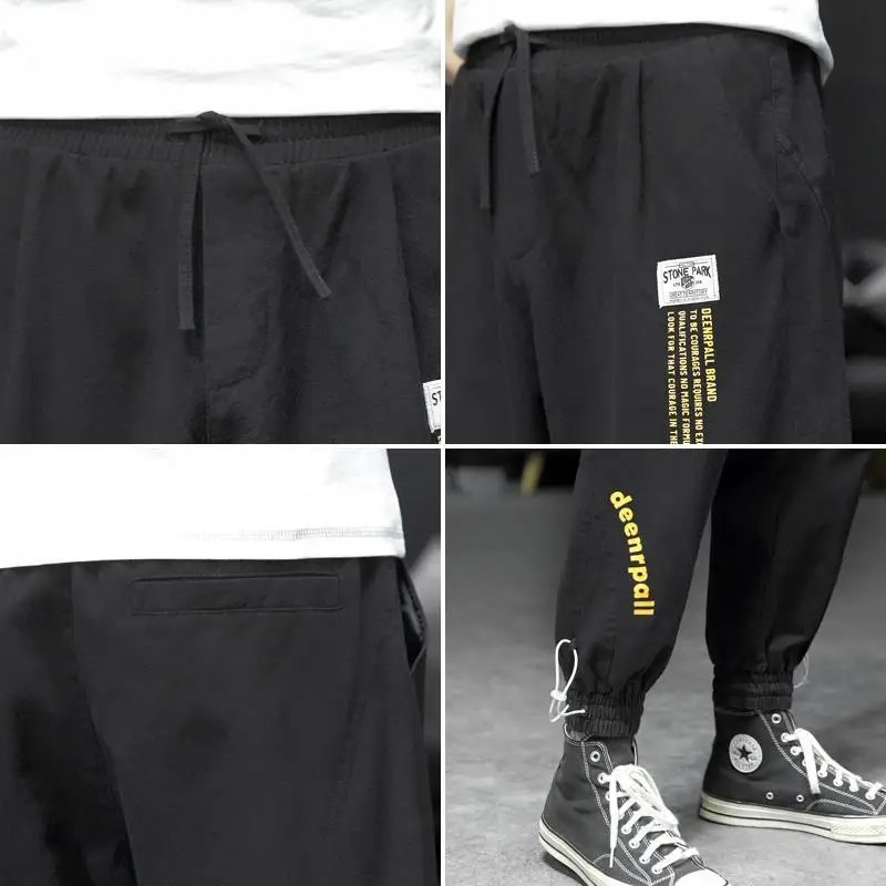 

2021 Summer Cotton Linen Pants Men's Casual Loose Oversized Men's Sports Pants Jogging Street Style Men's Thin Men's Trousers