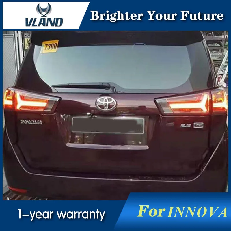 Светодиодный задний фонарь для Toyota Innova 2016 2017 дюйма дымчатый красный Светодиодная