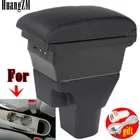 Для Hyundai Accent Verna 2006-2011 подлокотник из искусственной кожи вращающийся центральный магазин содержание консоли коробка для хранения