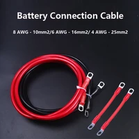 battery connection cable 864 awg 101625mm2 copper wire with lugs for upsinverter battery series parallel connect