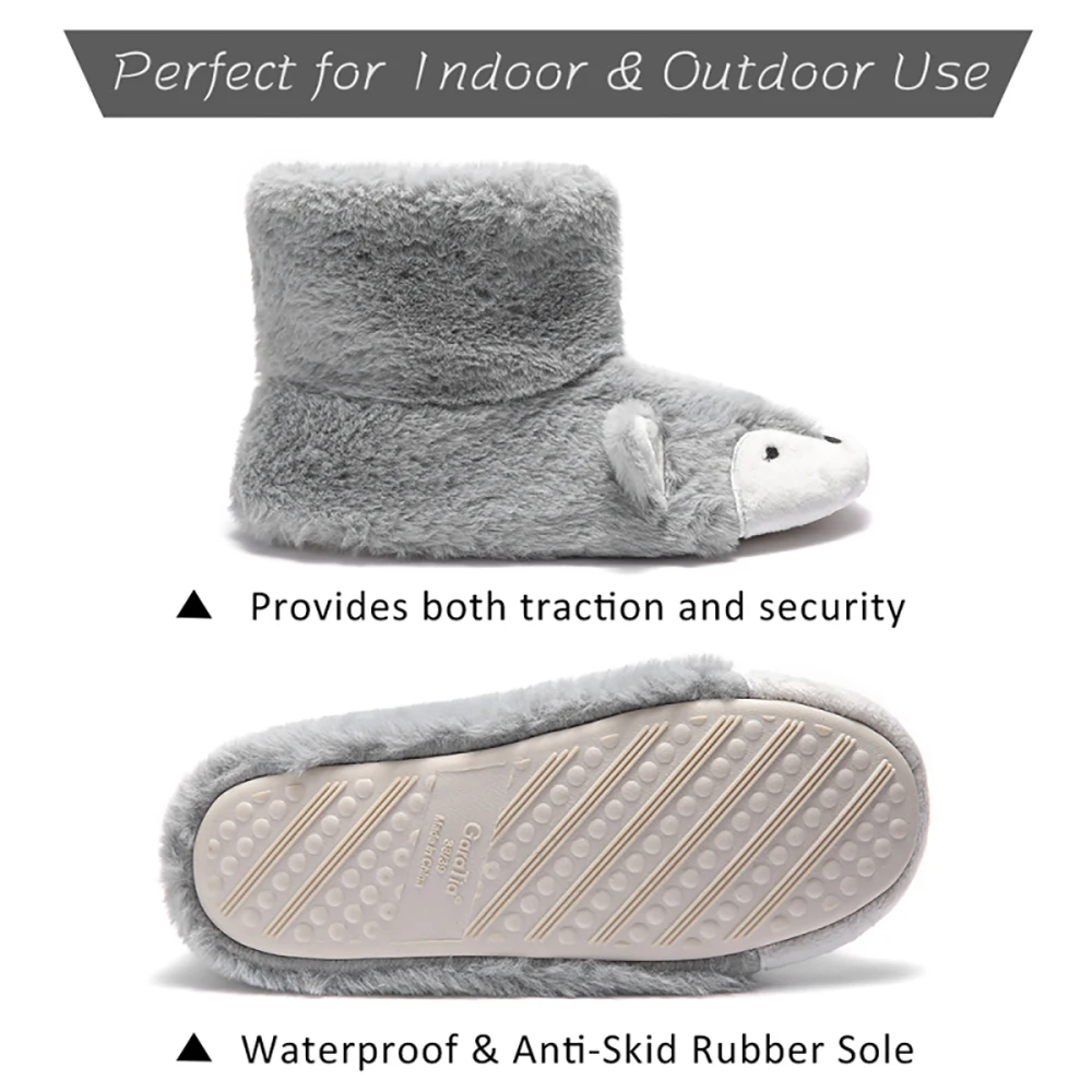 Женские тапочки с милыми животными удобные плюшевые изображением лисы теплые