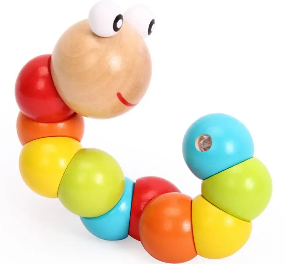 Деревянные игрушки гусеницы Монтессори для детей|Монтессори| |