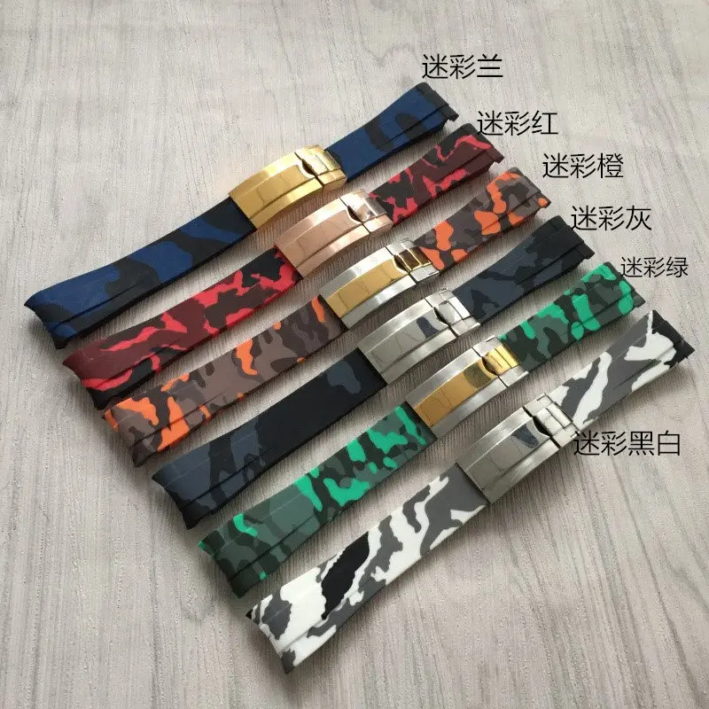 Аксессуары для часов камуфляжный ремешок из силиконовой резины ролевых браслет
