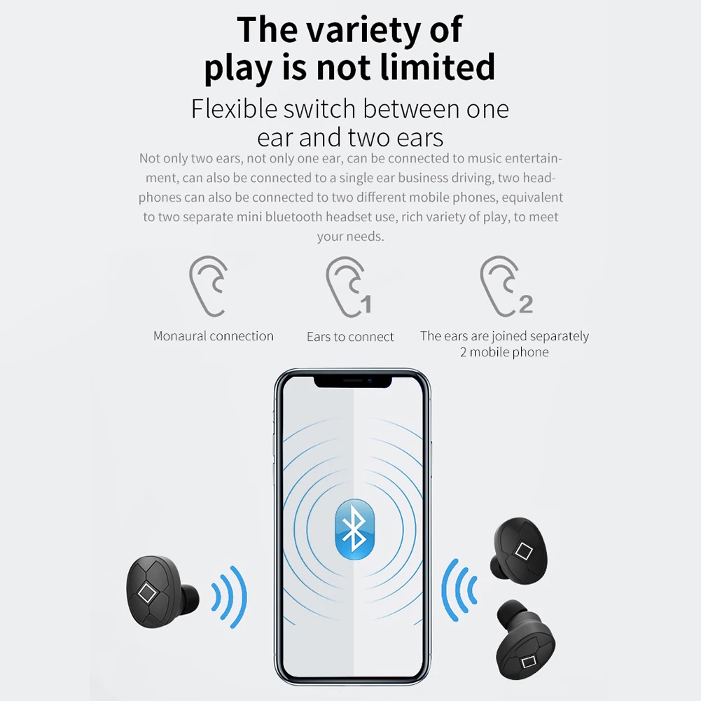 

Bluetooth Headset 5.0 Wireless Low-power Sports Bluetooth Headphone For Running And Hiking Wireless Noise-canceling Headphones