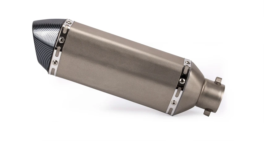 Универсальный 36-51 мм dirt bike akrapovic выхлопной мотоцикл escape модифицированный скутер глушитель для FZ6 CBR250 CB600 MT07 - Цвет: B