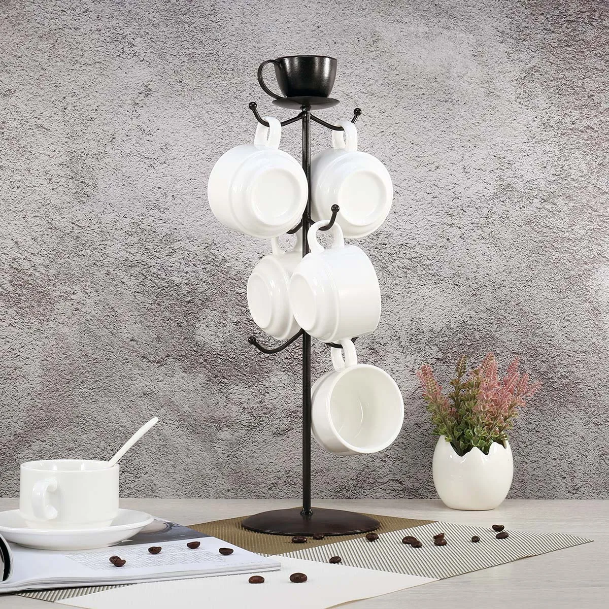 Подставка для кофейных кружек подставка дерева чашек органайзер вешалка