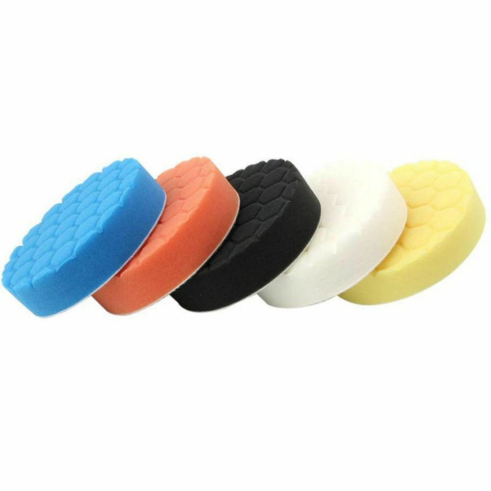 

5*Car Polishing Pads Sponge Buffing Pad Kit For Car Polisher With Drill Adapter