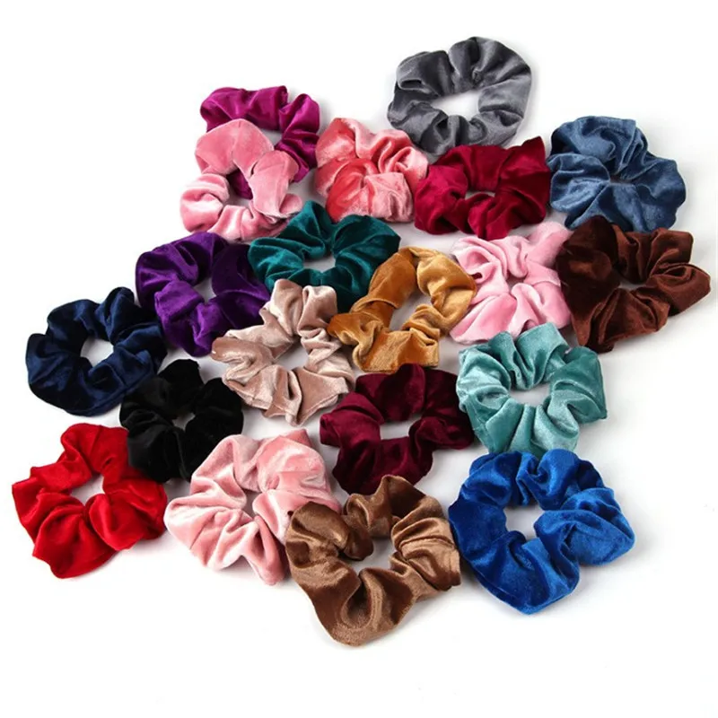 Бархат резинка для волос женщин и девочек Резинка обтянутая тканью Резиновые