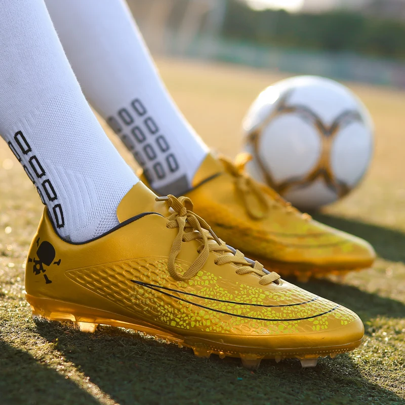 

Men Boy Kids Soccer Cleats Turf Football Shoes Hard Court Sneakers Trainers New Design Boots Futsal botas de futbol Size 34-44